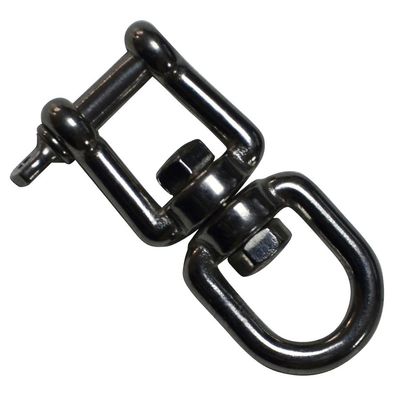 Carabiner pivotant en aluminium de couleur personnalisée avec œil de mâchoire en acier inoxydable durable
