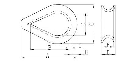Timbres en acier inoxydable de service standard pour raccords de câbles en fil de fer extrêmement lourds G-414