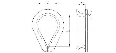 Tête de câble en acier inoxydable DIN6899 pour le réglage de taille personnalisée