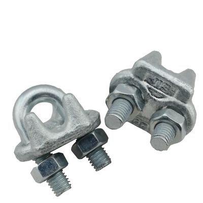 US Type Drop Clips de câbles de fil forgé en acier inoxydable avec taille personnalisée finition en zinc
